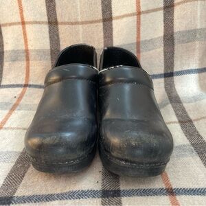 Dansko Black Leather Clogs